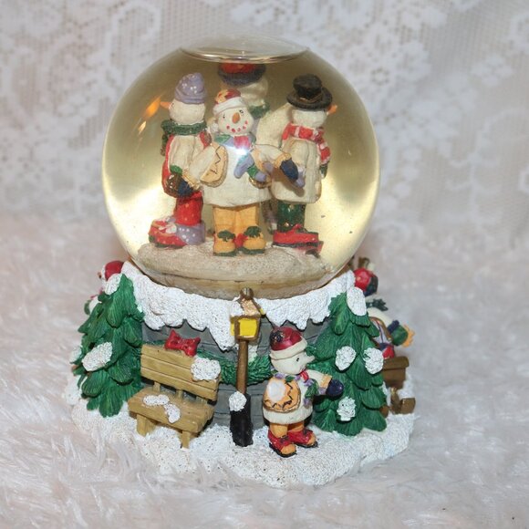 vintage snowman snowglobe musical Frosty the Snowman heavy - Picture 4 of 6
